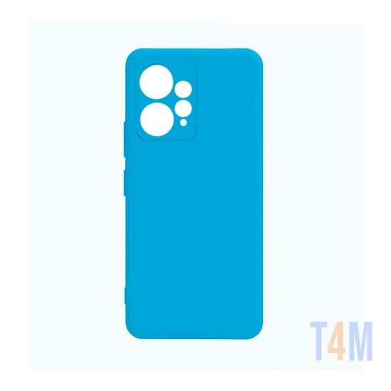 Capa de Silicone com Moldura de Câmera para Xiaomi Redmi Note 12 4g Céu Azul